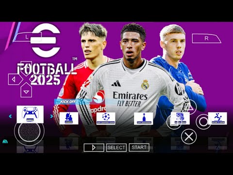 PES 2025 PPSSPP ISO (eFootball PES 25 PSP) derniers kits Caméra PS5